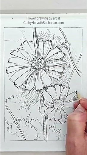 How to Draw this Flower With a Pencil, Step by Step!