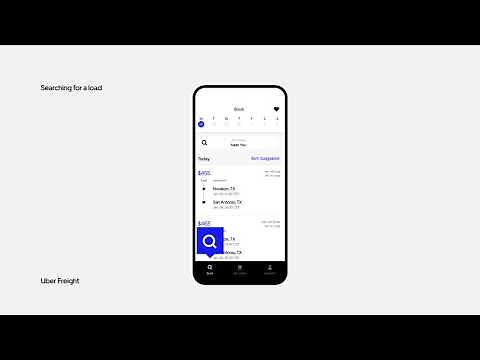 How to search for loads in the Uber Freight app