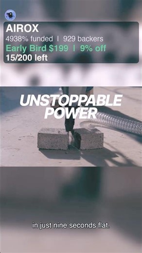 This Cordless Compressor DEMOLISHED a Concrete Block #kickstarter #tools #shorts #shopping #modeling