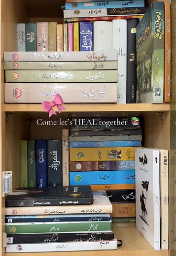 Come lets HEAL together 📚 My mini library🌷 [urdu novels, library, bookshelf, books collection] #foryou #books #bookshelf #booktok #urduwrites