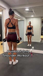 134K views · 2.6K reactions | Dumbbell Only Shoulder Workout that you can do at home or in the gym  Repeat each superset for 3-4 sets with 60-120 seconds rest in between sets  #upperbodyworkout #upperbody #gymmotivation #shoulderworkout #shoulders #dumbbellworkout #dumbbells #homeworkout #gymworkout | Hayley Madigan | Facebook