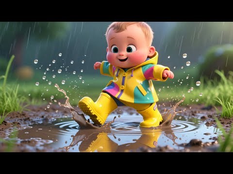 Puddle Splash Rainy Fun 🌧💦 | Learn Numbers & Colors for Kids | Preschool Learning Adventure