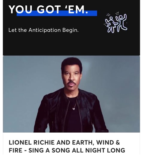 Lionel Ritchie AND Earth, Wind and Fire! Damn!!! Can't wait! @Lionel Richie @Earth, Wind & Fire #lionelrichie #earthwindandfire #randb #randbmusic
