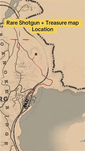 Rare Shotgun + Treasure Map Location Above Annesburg in RDR2