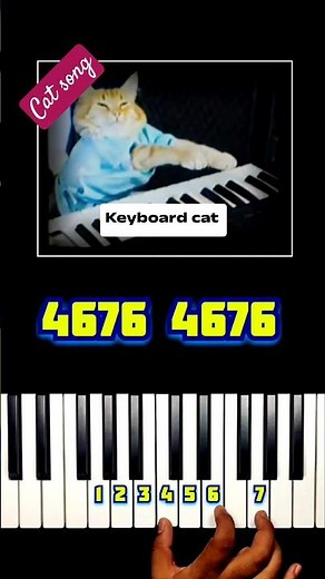 Keyboard Cat Song Piano Tutorial 🐱🎹 Easy & Fun Version for Beginners #keyboardcat #catsong #piano