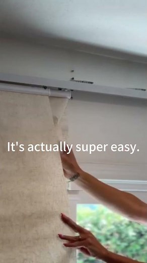 Brighten Your Home in Minutes with Graywid Panel Track Blinds. Easy Setup & Loved by My Pup!