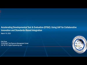 KEYNOTE: Accelerating Developmental Test and Evaluation (DT&E)