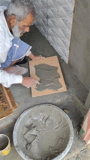 Cement tile installation on woll