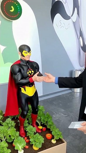 This AI Superhero didn't exactly fly like we prompted him to, but you get the PRYSM iO Message.