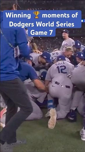 Dodgers World Series Game 7 – Winning Moments 🏆 | Final Highlights & Epic Plays