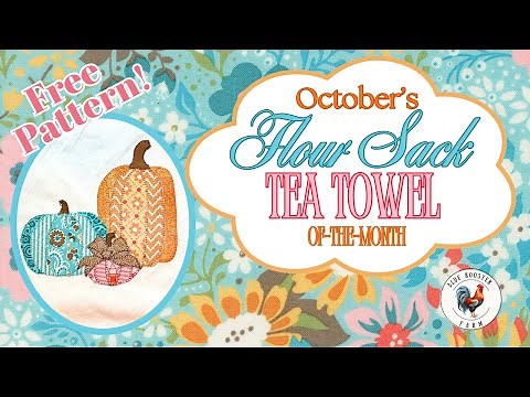 October's Flour Sack Tea Towel-of-the-Month\\Pumpkin Applique\\Step-By-Step Tutorial\\Free Pattern\\Sew