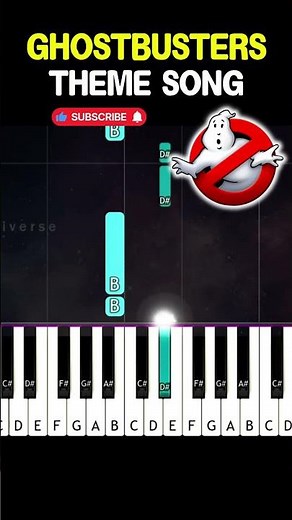 👆 Learn to play GHOSTBUSTERS Theme 🎹 Easy Piano TUTORIAL