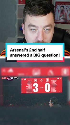 Arsenal’s 2nd half performance against Aston Villa answered a BIG question! #arsenalfc #afc #arsenalfans #coyg #rorytalksfootball