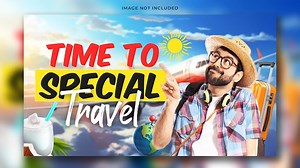 Premium PSD | Youtube video thumbnail for tour and travel agency