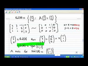 Rank and Nullity of A Example 2
