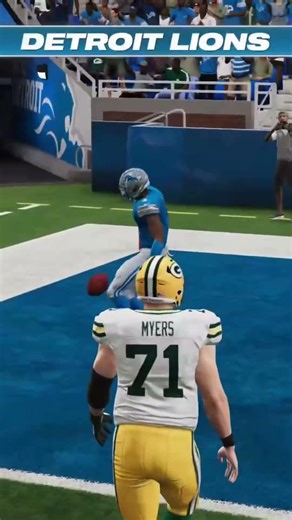 Pick 6! #football #madden #lion #detroit #nfl #pick6 #turnover #play #sports #videogames #video