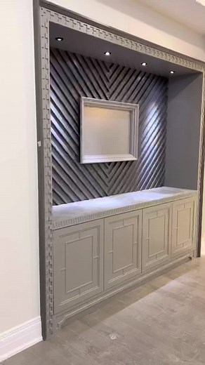 #mrkitchens #brampton #scarbrough #london #fireplace # featurewall#mississauga