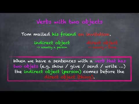verbs with two objects - English grammar
