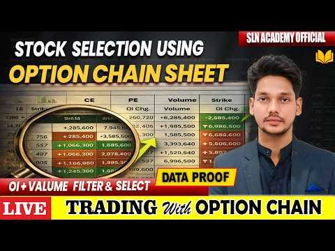 Stop Guessing Stocks ❌ | Select 1 Strong Intraday Stock Using Option Chain Data Tool