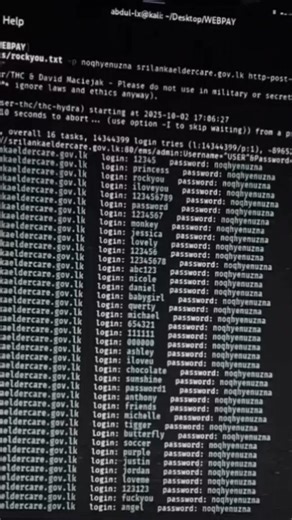 Hydra Passwd Cracking Brute force Attack | #trending #shorts #shortsfeed #viral #ytshorts #explore