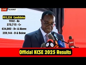 Official KCSE Results 2025