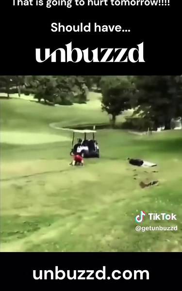 unbuzzd (@getunbuzzd) - Golf Cart Mishap: A Hilarious Moment on the Course