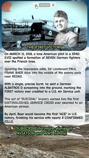 First Victory: Paul Frank Baer - Birth of American Air Power 1918 #shorts #history #wwi #aviation