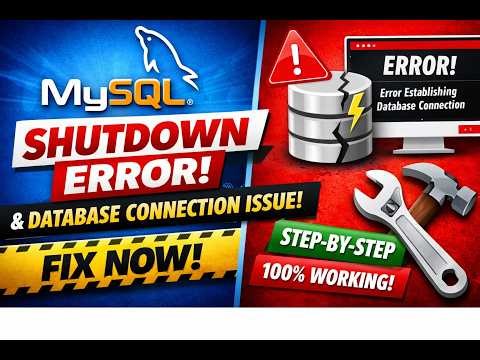 Fix MySQL Crash | error establishing database connection সমাধান #mysqlserver #freelancerbaten #seo