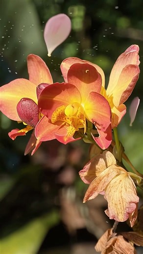 Orchids Dancing in the Wind 🌺 | Cinematic Nature Beauty🍃#nature #orchids#freshflower #garden #fyp