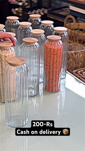 Viral kitchen glass bottle food storage containers | Amazon sale | #shorts #amazon #kitchengadgets