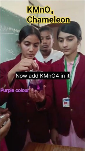 Amazing Chemical Chameleon experiment using Pott. Permanganate#watch the colors🎨 change like magic 🪄