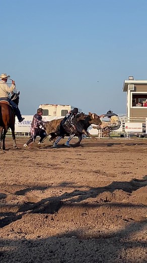 The boy did good but that bull wont quit #rodeo #rodeotok #buckingbulls #smalltown #fails #viral #countryboy #cowboy #lastmountainrodeo #saskatchewan #rodeoclown #dangerous #fyp #foryoupage #rodeoweekend #bullfight