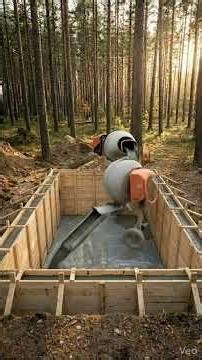 Forest Hidden Minimalist Sleep Vault | Underground Concrete Bedroom in Pine Woods