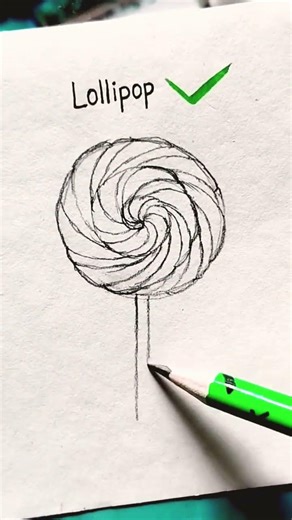 “Stop Scrolling! Try This Easy Lollipop Drawing 😍”#art #shorts #viral #viralvideo