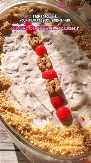 💫 10 Minute Fruit Cocktail Dessert | No Bake Iftar Recipe #shorts #trendingshorts