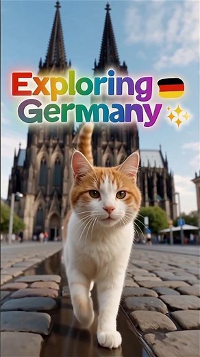 “Germany Cat 🇩🇪 Exploring the Most Beautiful Places!”