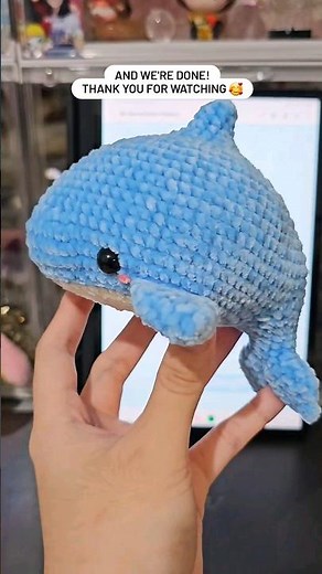Make a dolphin with me!! 🐬💙 #crochet #amigurumi #craft #smallbusiness #dolphin