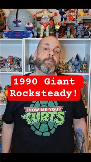 1990 TMNT Giant Rocksteady action figure.