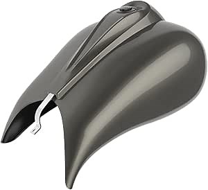 Stretched Tank Covers with Fuel Dash Tank Console Fit for Harley Touring Street Glide Road Glide 2014 2015 2016 2017 2018 2019 2020 (Industrial Gray(Glossy))