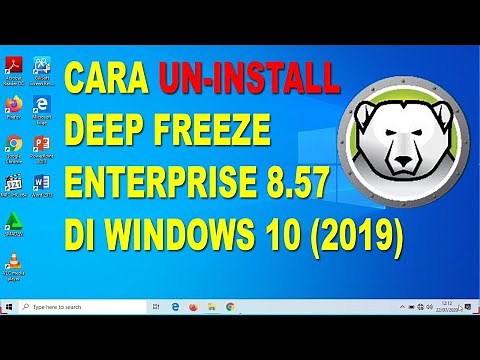 Cara UNINSTALL Deep Freeze Enterprise di Windows 10