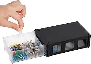 Small Drawer Organizer for Desk, Desktop Drawer Organizer with Clear Drawers, Plastic Desktop Storage Drawers 5.5" x 3.6" x 1.7"