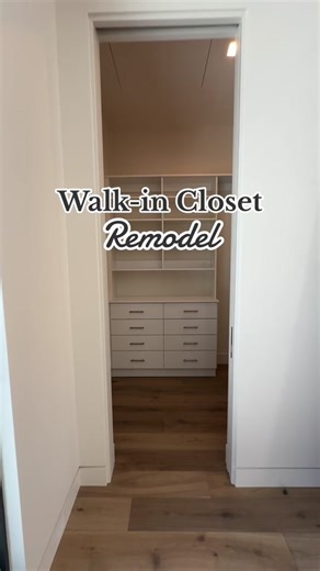Small walk-in closet remodel! Simple yet functional 🤍✨ #walkincloset #walkinclosettransformation #closettour #closetorganization #closetmakeover #closetgoals #dreamcloset #closetdesign #closetcleanout #mastercloset #smallcloset #masterbedroom #homedecor #homerenovation #hometour #homeimprovement #homeideas #homeinspiration #homeimprovements #renovation #renovationproject #realestateagent #arizona #remodel #remodeling #interiordesign #interiorstyling