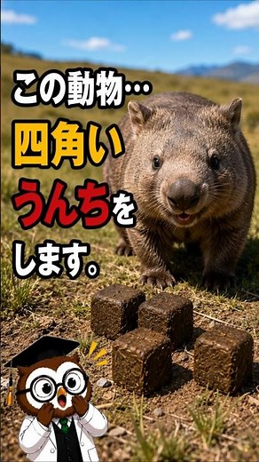 [Square!?] Wombats actually poop in cubes.