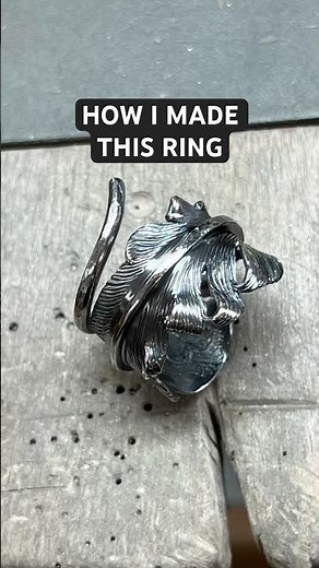 Making a feather ring using repousse and chasing technique - Jack Hsu Studio