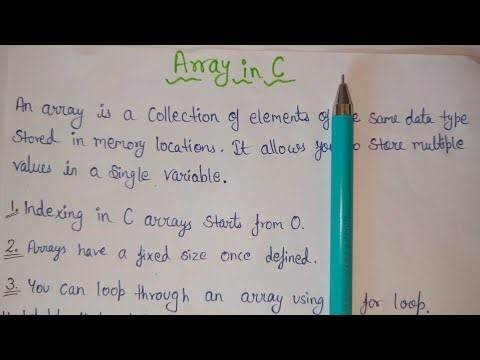 Array and Types of Array in C Programming || C Programming