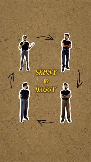 AUN MUHAMMAD | Men's fashion on Instagram: "A guide on how you can start wearing baggy pants if you still feel uncomfortable wearing them! Baggy pants have been in trend for quite a while and honestly they are much much better-looking than skinny pants. They give your outfit a more aesthetically pleasing vibe! But still, some people have a hard time transitioning to baggy pants. So here is a 3-step guide to going from skinny to baggy without going through the awkward phase! How to start wearing 