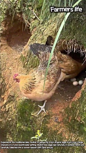 Finding Hidden Fresh Eggs in Secret Outdoor Nests #worker #process #discovery #farm life #organic