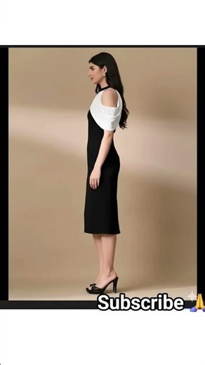 black anklet length dress #partywear #song #fashion