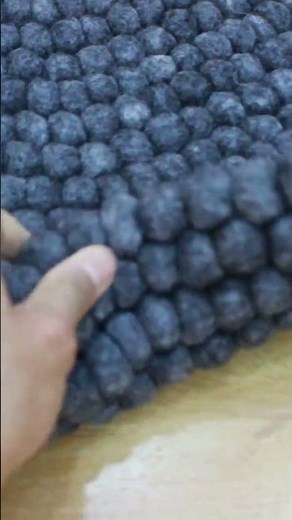 Charcoal Gray Round Felt Ball Rugs, Soft Rugs - Living Room Carpet Cozy, Soft & Durable