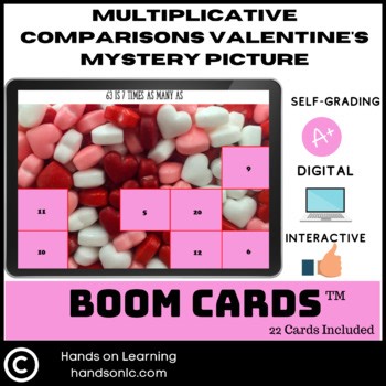 Multiplicative Comparisons Mystery Picture Boom Cards | 4th Grade Math